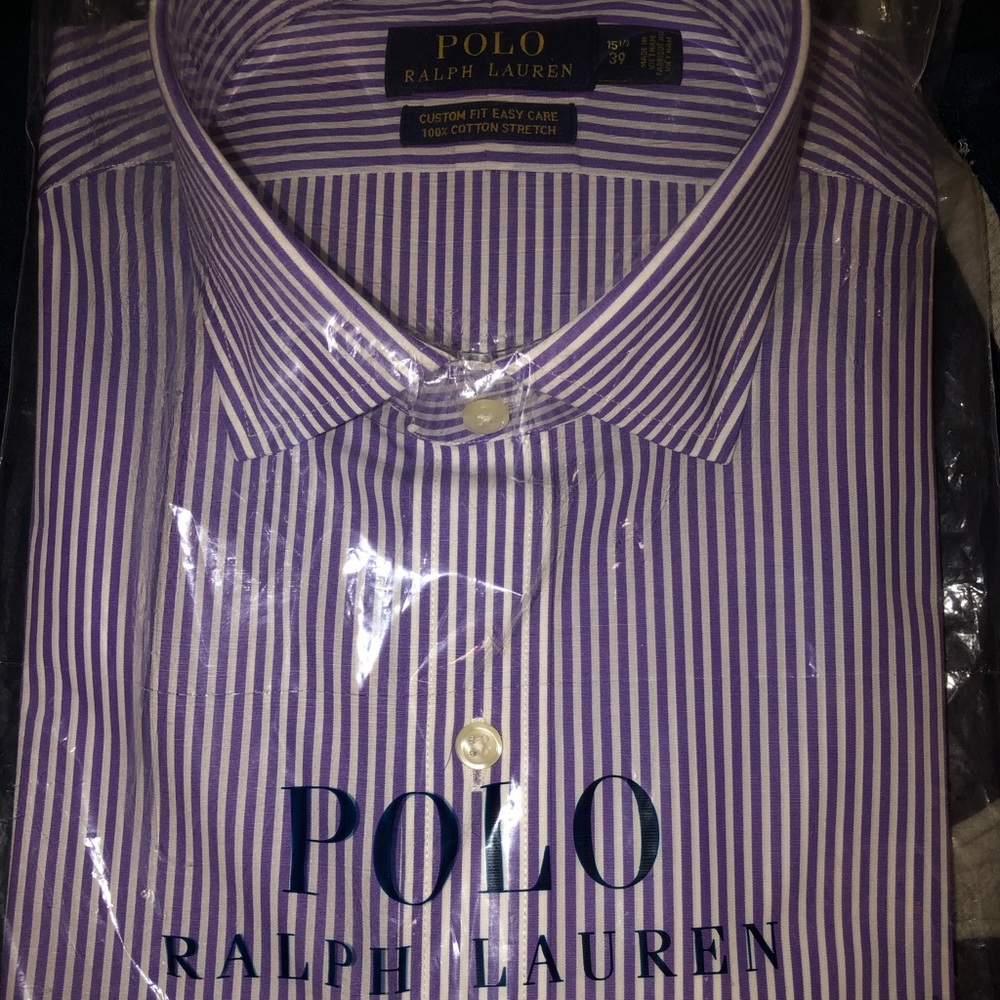 Custom fit polo button down shirt